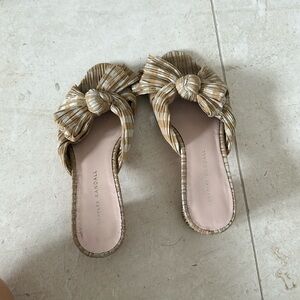 Emilia Brown Gingham Bow Heel